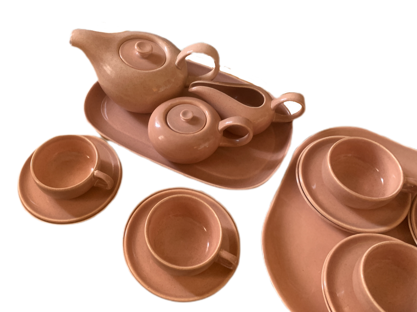 Russel Wright Steubenville Coral Tea Service for Six-23 pieces