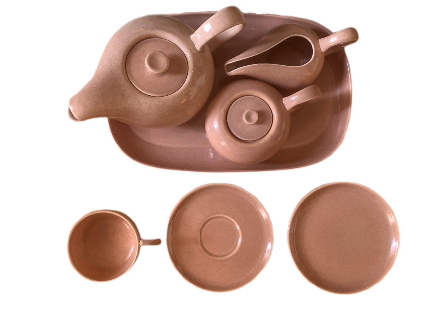 Russel Wright Steubenville Coral Tea Service for Six-23 pieces