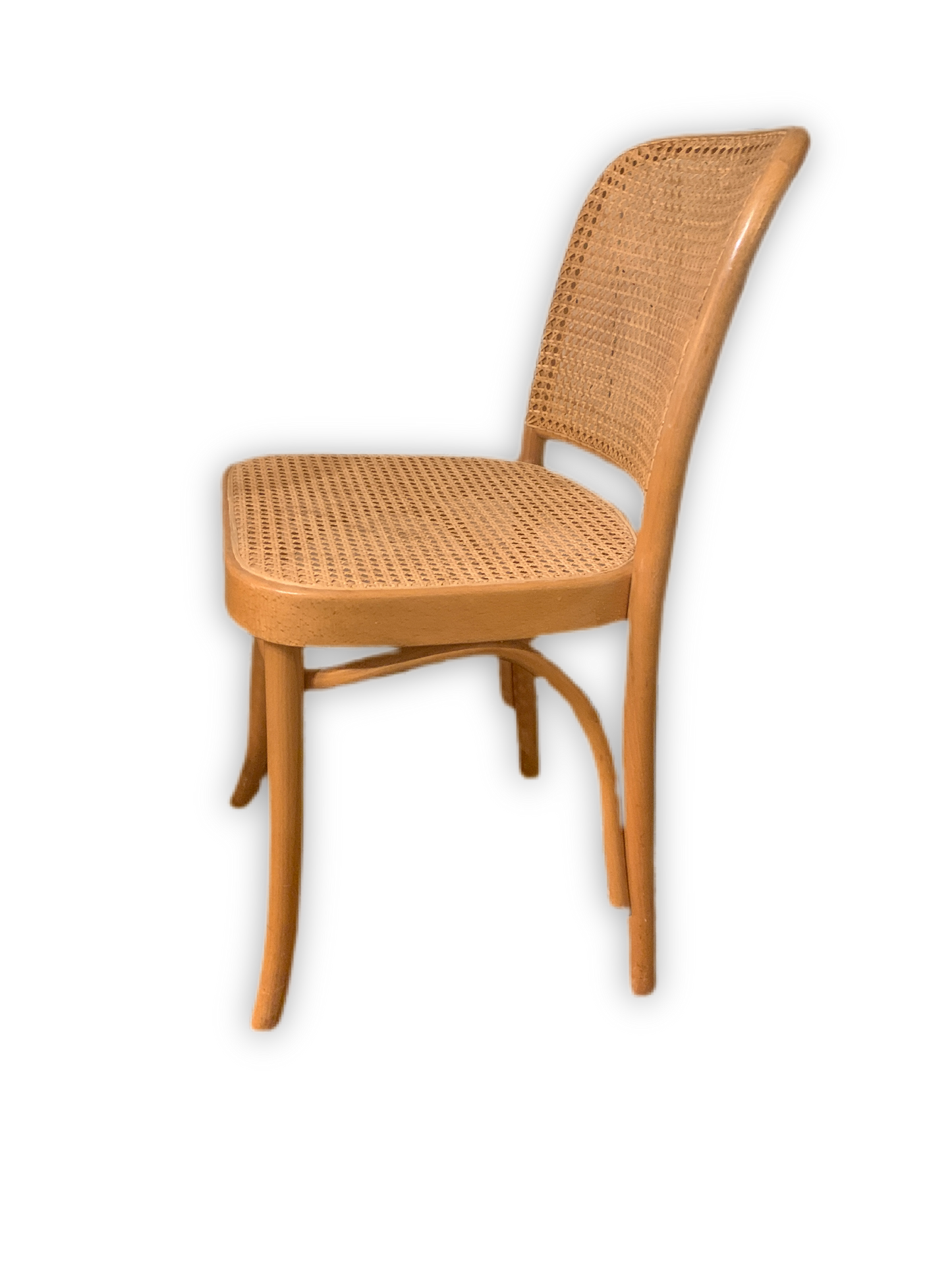 811 ‘Prague’ Chair by Josef Hoffmann for Thonet Bentwood and Cane Side Chair