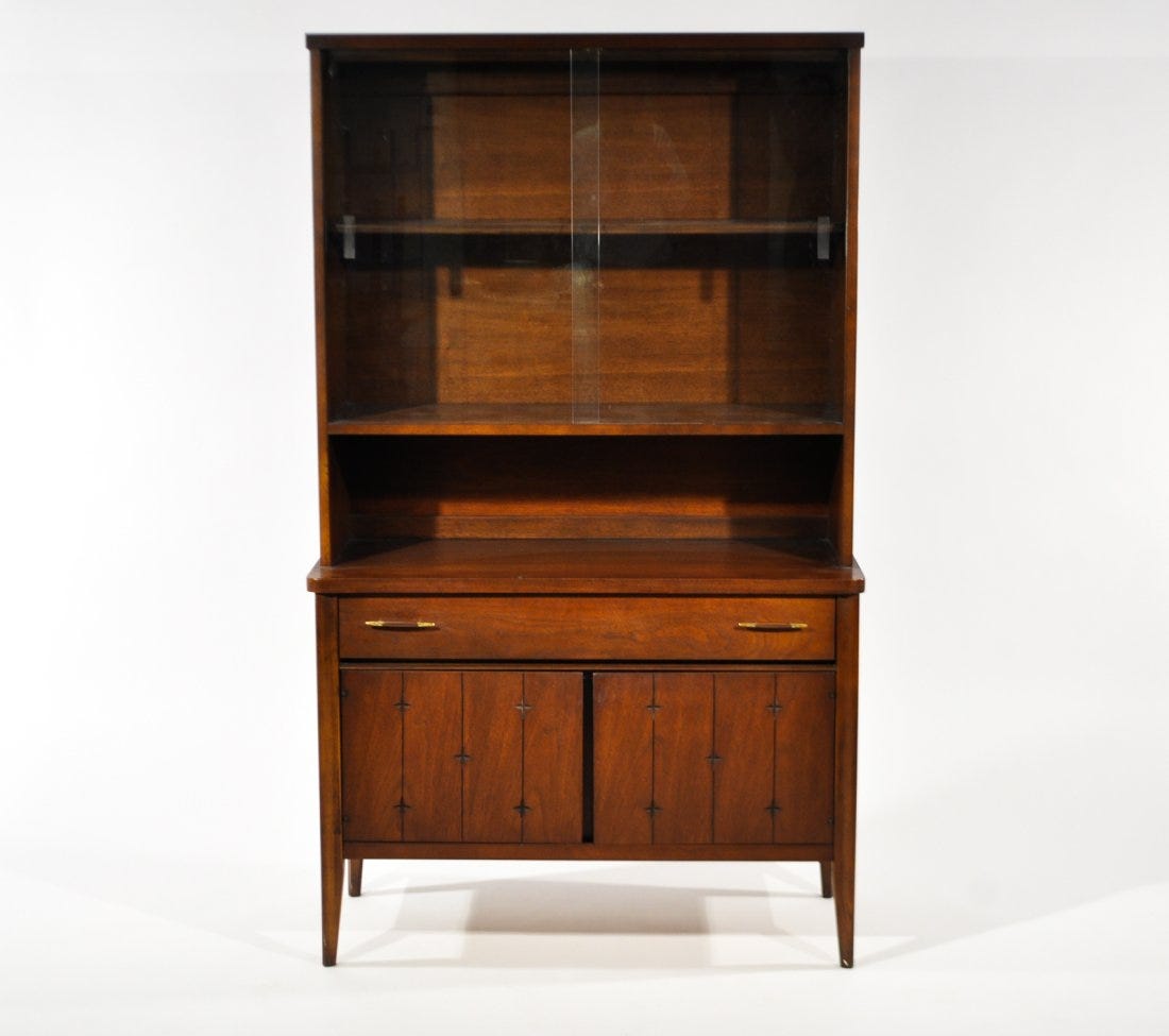 Broyhill Brasilia Standing Hutch and Credenza