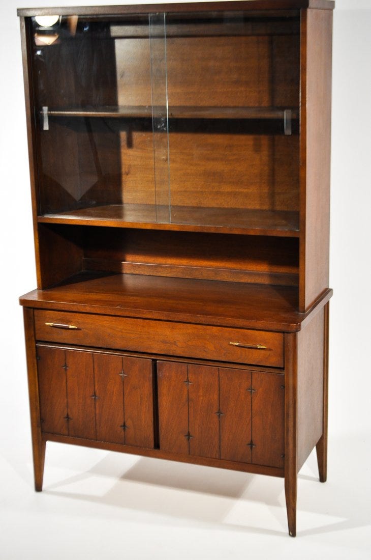 Broyhill Brasilia Standing Hutch and Credenza