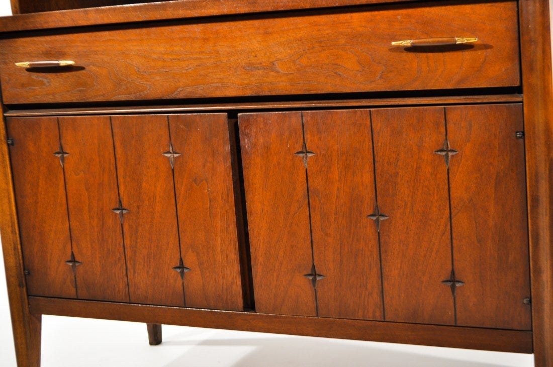 Broyhill Brasilia Standing Hutch and Credenza