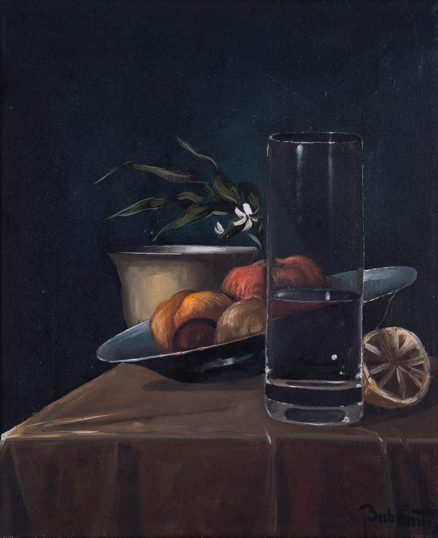 Early 20th Century Tabletop Still Life Oil Painting, Framed