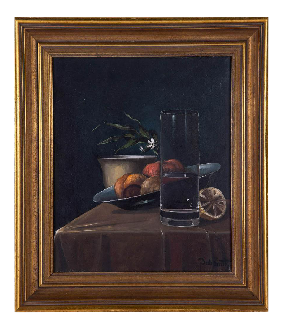 Early 20th Century Tabletop Still Life Oil Painting, Framed